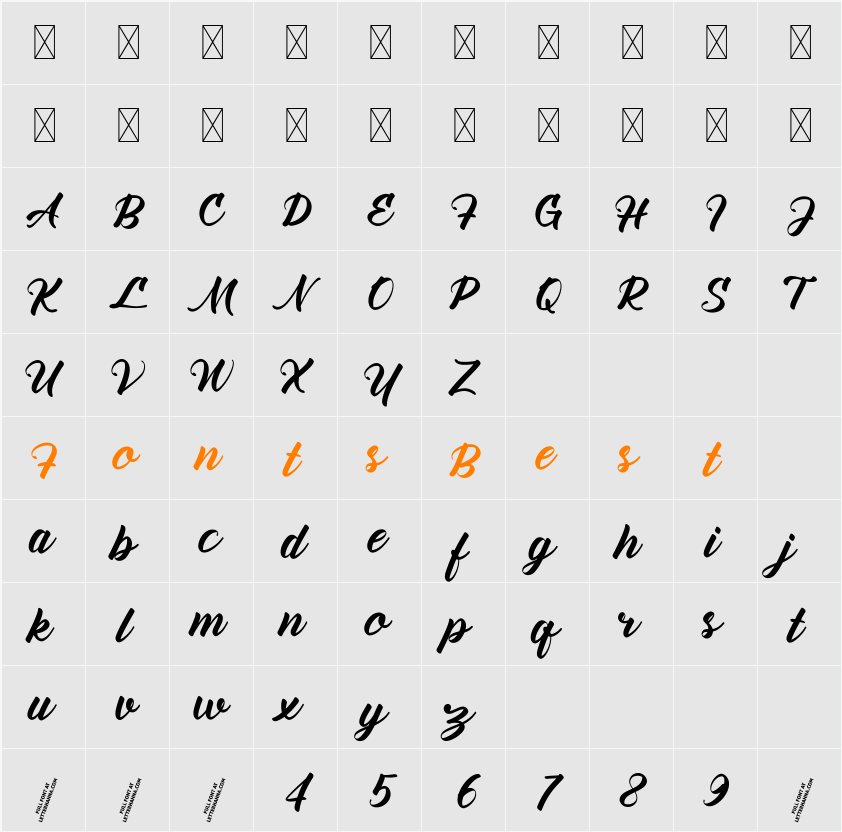 Amiable Forsythia Free Character Map