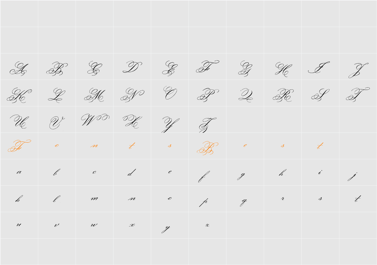Face of Yesterday Character Map