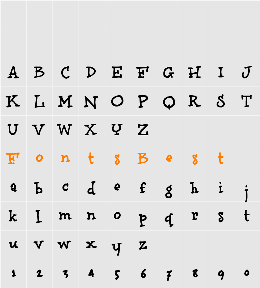 brunoBook Character Map