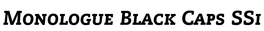 Monologue Black Caps SSi Font Image