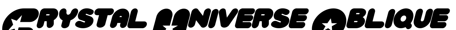 Crystal Universe Oblique Font Image