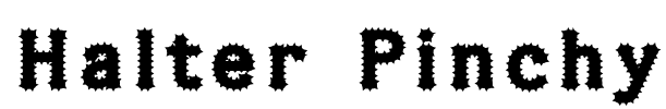 Halter Pinchy Font Image