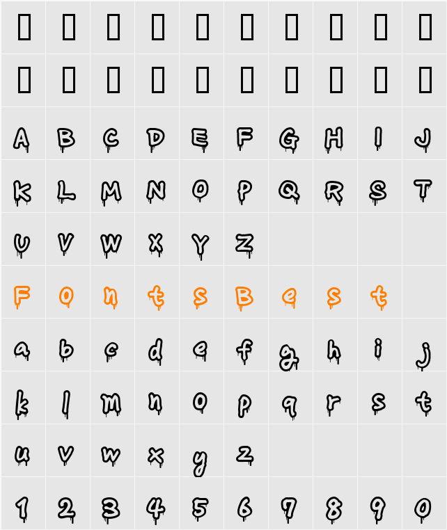 MondayMelt Character Map