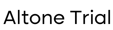 Altone Trial Font Image