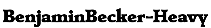BenjaminBecker-Heavy Font Image