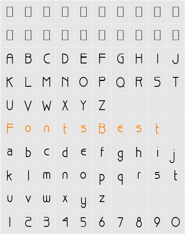 Basque-Condensed Character Map