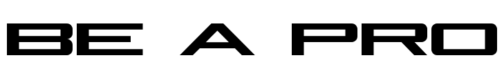 Be A Pro Font Image