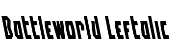 Battleworld Leftalic Font Image