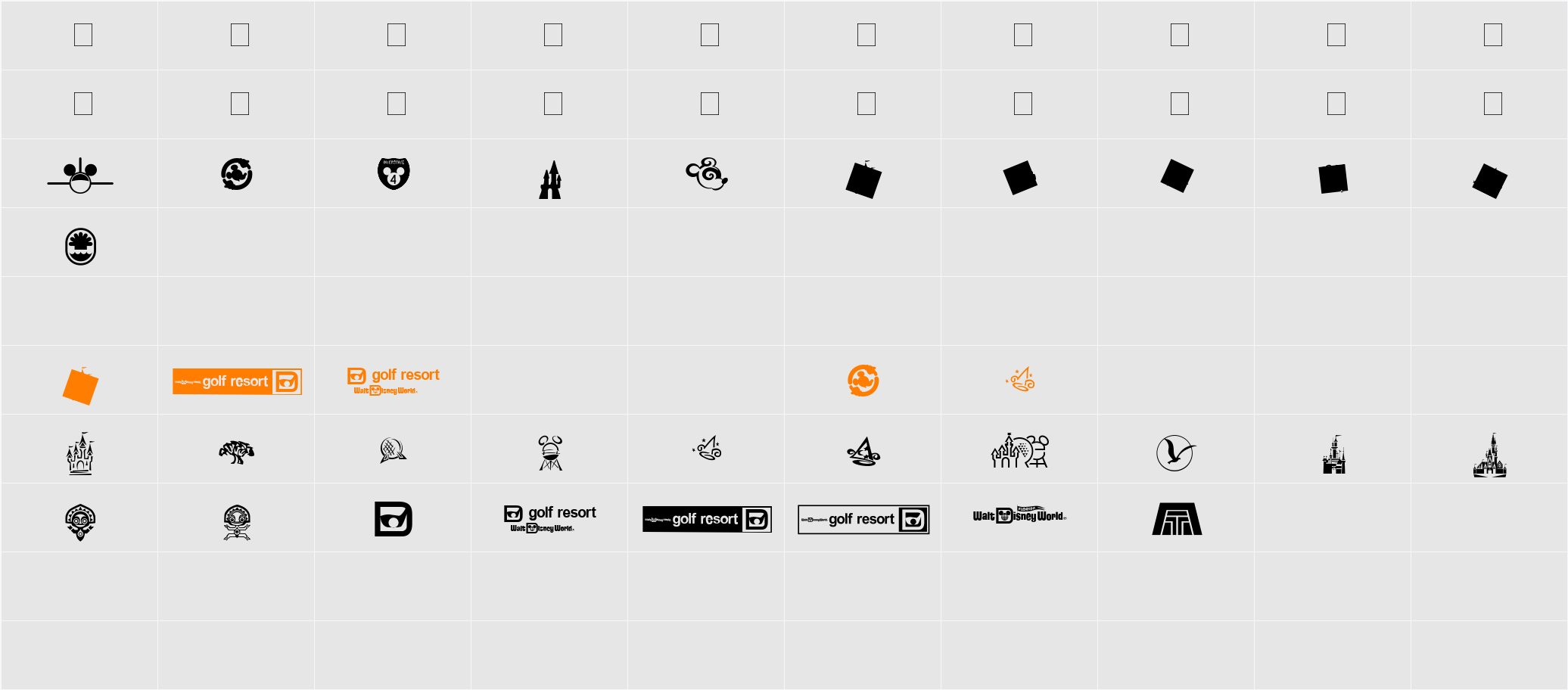 Mouse Tags Character Map
