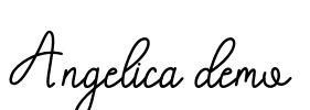 Angelica demo Font Image