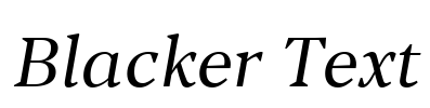 Blacker Text Font Image