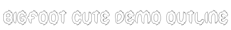 Bigfoot Cute Demo Outline
