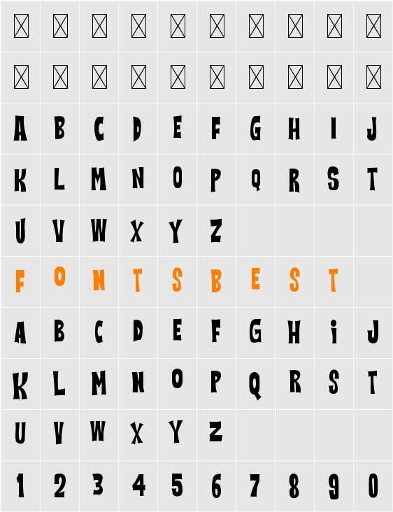 BLACK KNIGHT Character Map