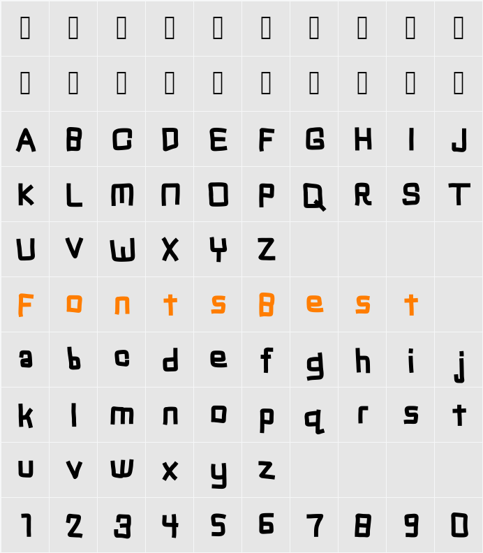 Chuck Character Map
