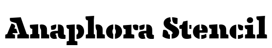 Anaphora Stencil Font Image