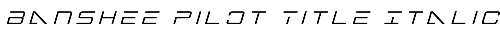 Banshee Pilot Title Italic Font Image