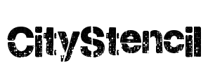 CityStencil Font Image