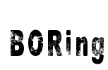 BORing Font Image