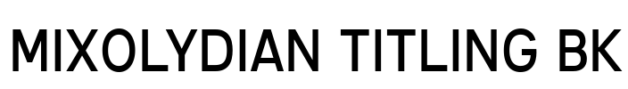 Mixolydian Titling Bk Font Image