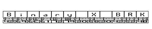 Binary X BRK Font Image