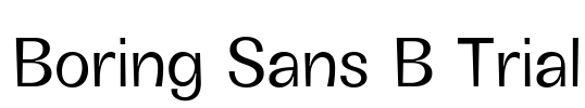 Boring Sans B Trial