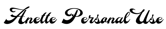 Anette Personal Use Font Image