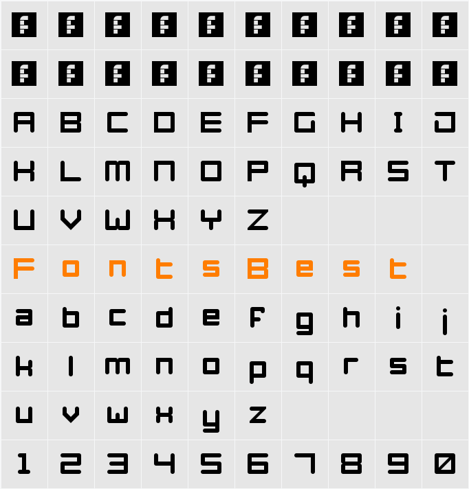 Azertype-Regular Character Map