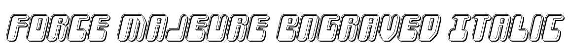 Force Majeure Engraved Italic Font Image