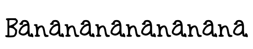 Bananananananana Font Image