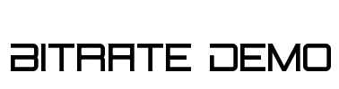 Bitrate Demo Font Image