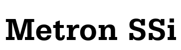 Metron SSi Font Image