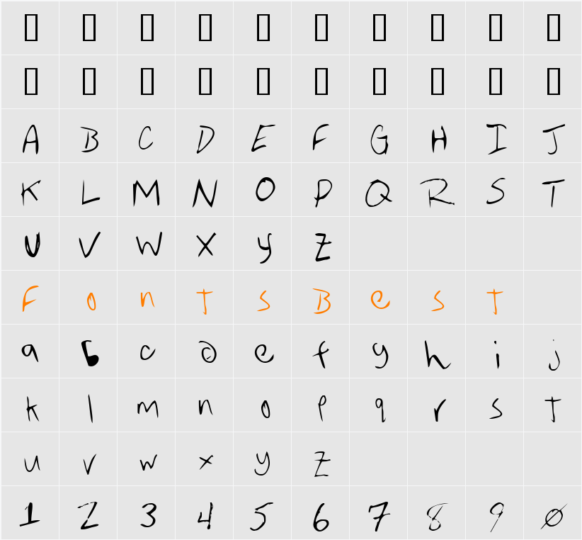 JI-Pandit Character Map