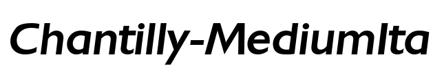 Chantilly-MediumIta Font Image