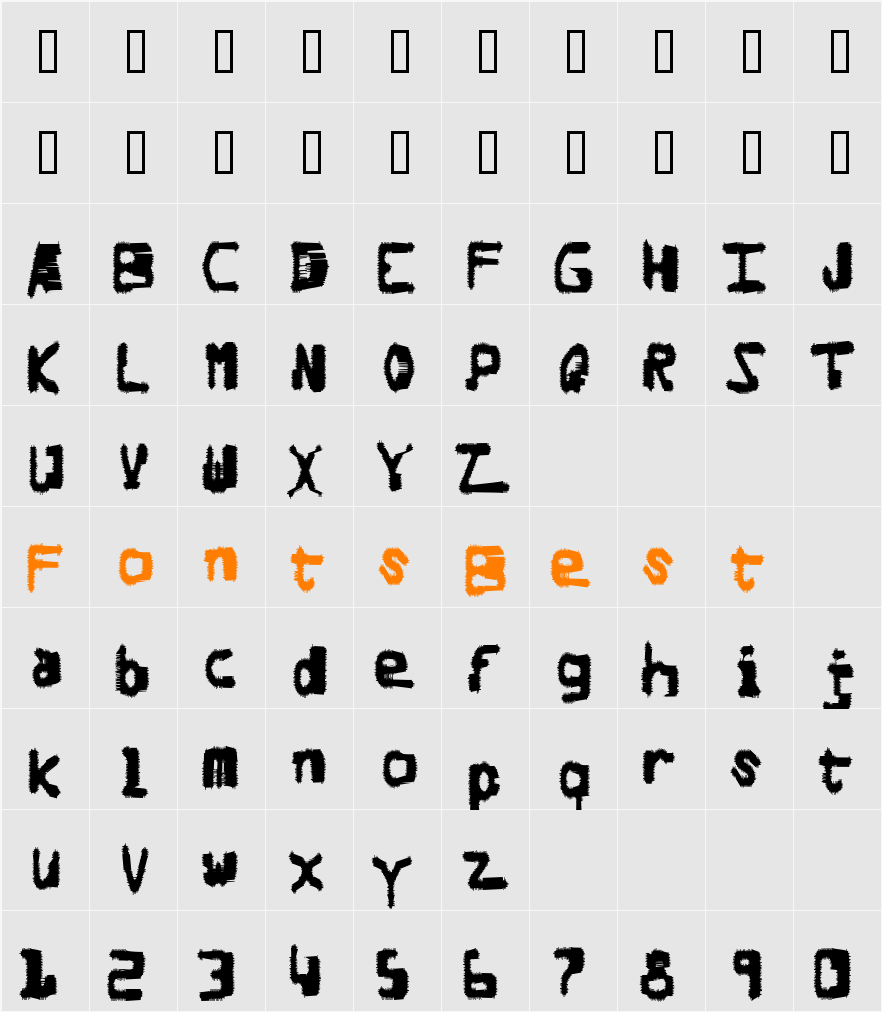 Degraded Chip Creep Character Map
