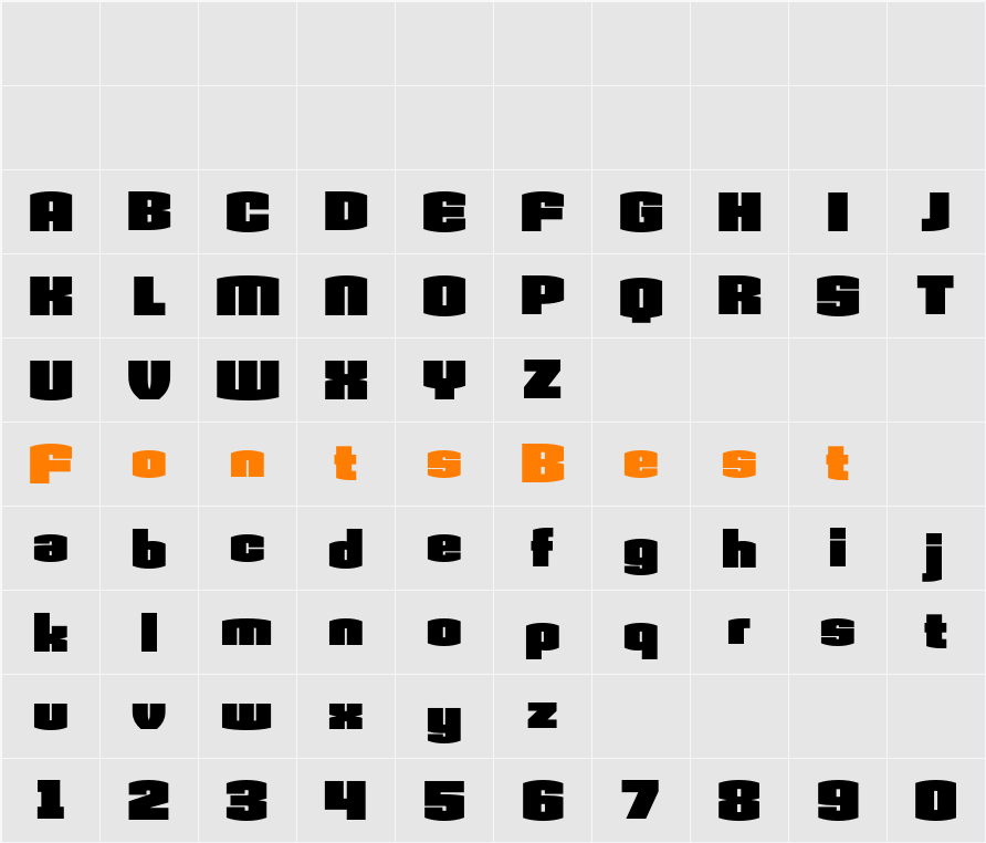 Armada Black Character Map