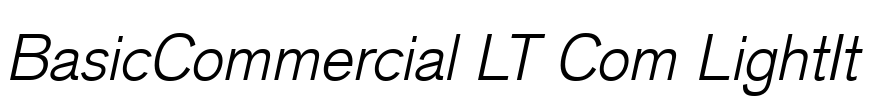 BasicCommercial LT Com LightIt Font Image