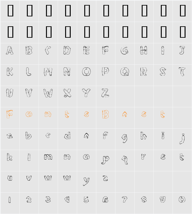 JI-Echini Character Map