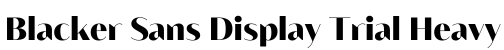 Blacker Sans Display Trial Heavy Font Image