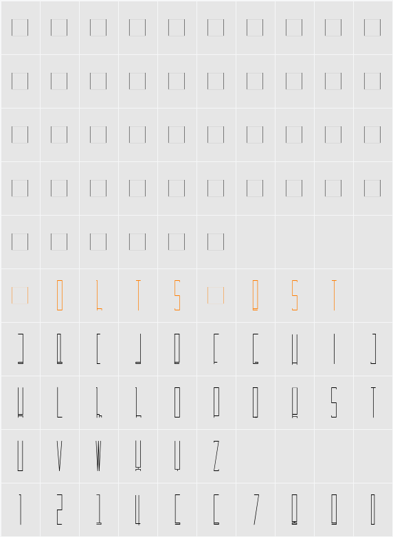 BABBIO-BASSO Character Map