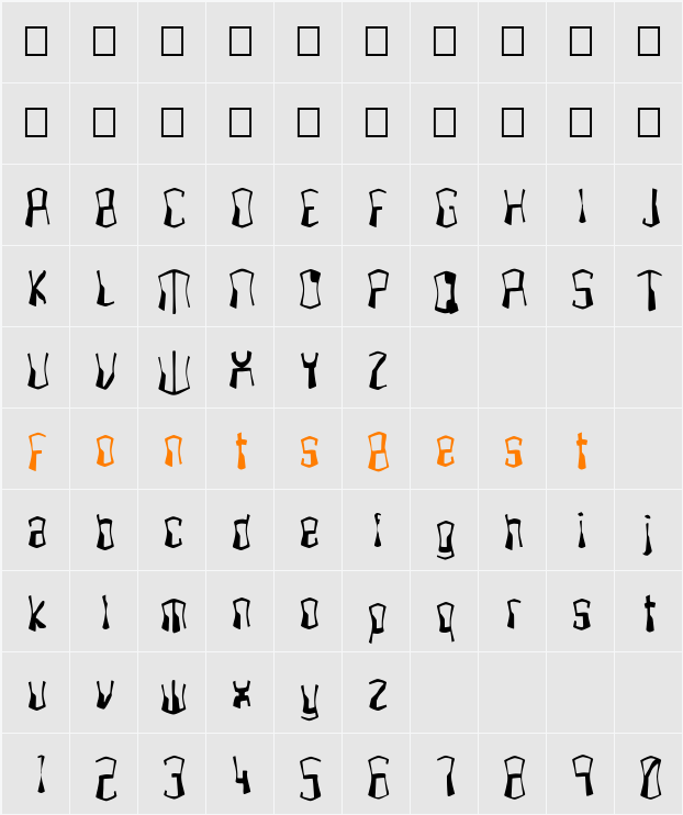 FZ WARPED 4 Character Map