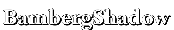 BambergShadow Font Image