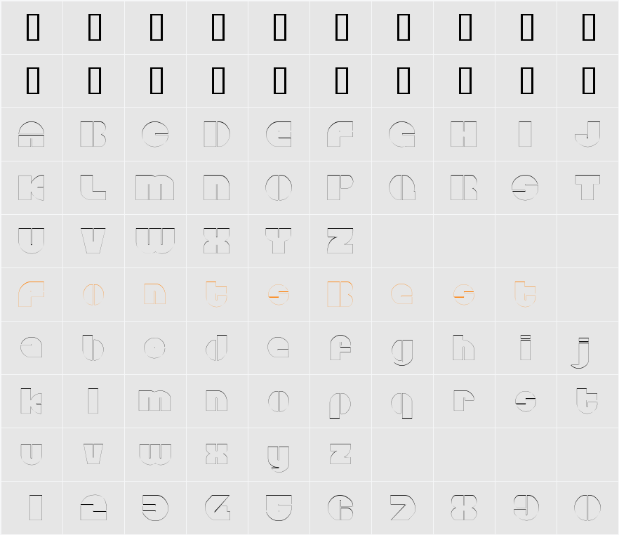 CircularSawOutline Character Map