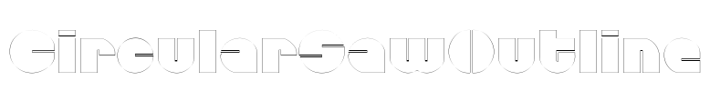 CircularSawOutline Font Image