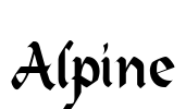 Alpine Font Image