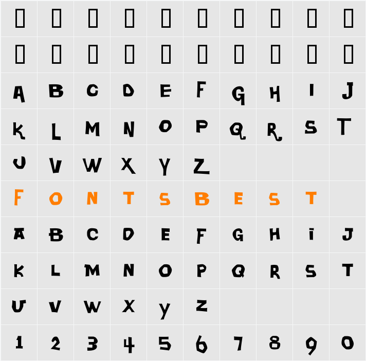 DaddyO Character Map