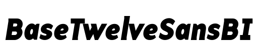 BaseTwelveSansBI Font Image