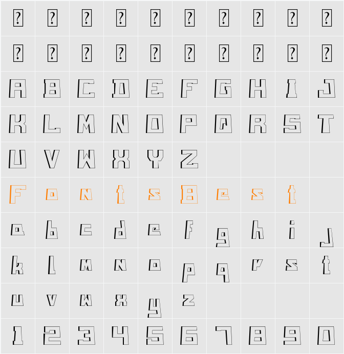 Grump Edge Character Map