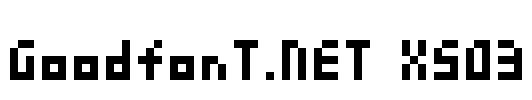 GoodfonT.NET XS03 Font Image