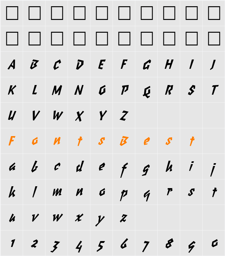 Chunky Monkey Black Character Map