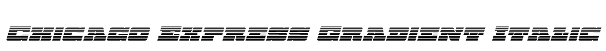 Chicago Express Gradient Italic Font Image